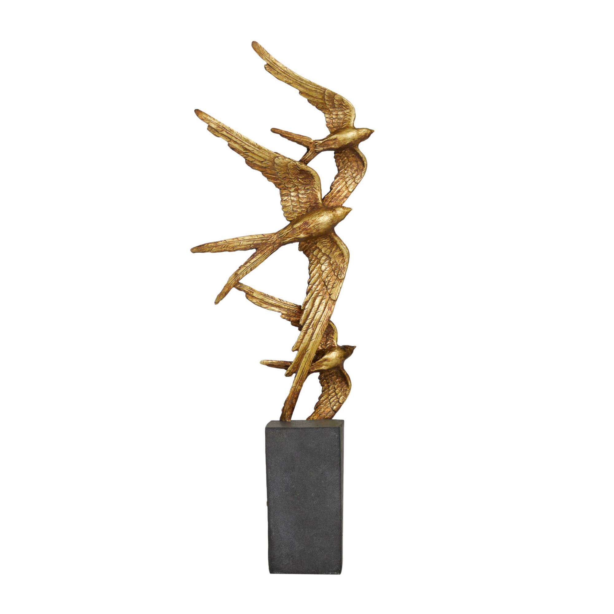 21.5" Polystone Flying Bird Sculpture